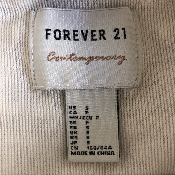 FOREVER 21 Contemporary Balloon Sleeves Pullover Hoodie Plush Teddy Jacket Sz S- - Picture 4 of 10